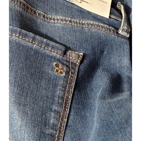 Jessica Simpson Women's High Rise Stretch Skinny Denim Jeans Light Blue, 10 - Picture 6 of 8